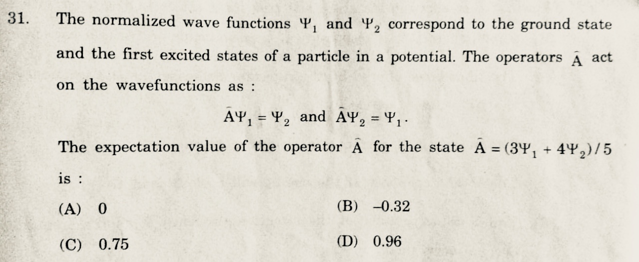 A multiple choice answer type question.