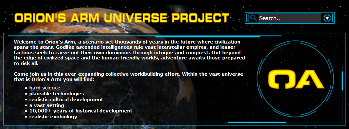 Orion's Arm Universe Project banner