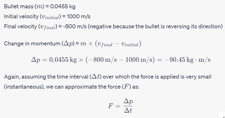 Calculation from chat GPT