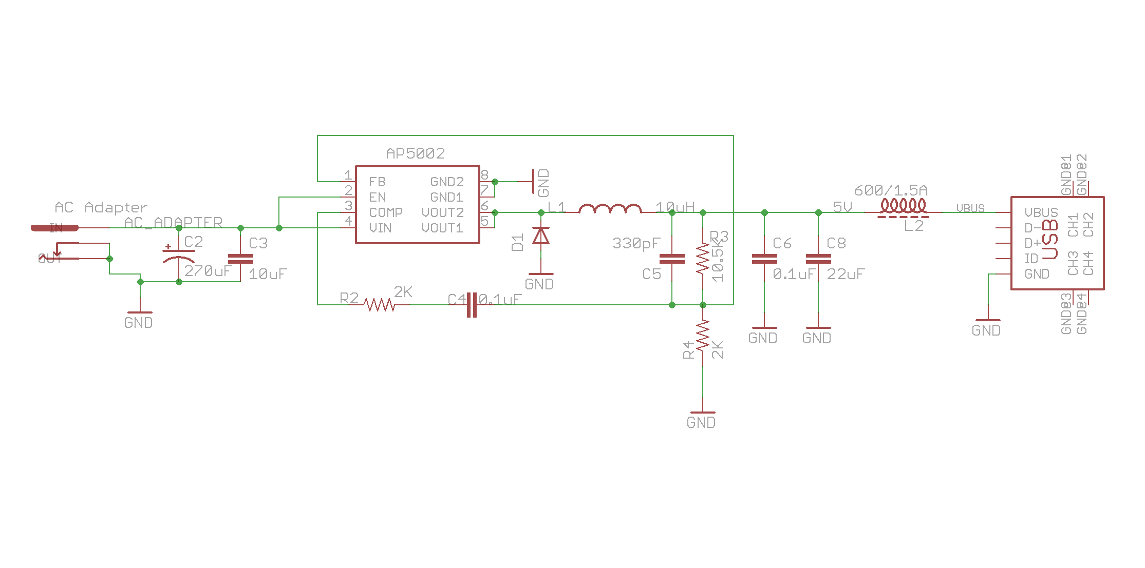 usb-charging-circuit-with step down IC AP5002