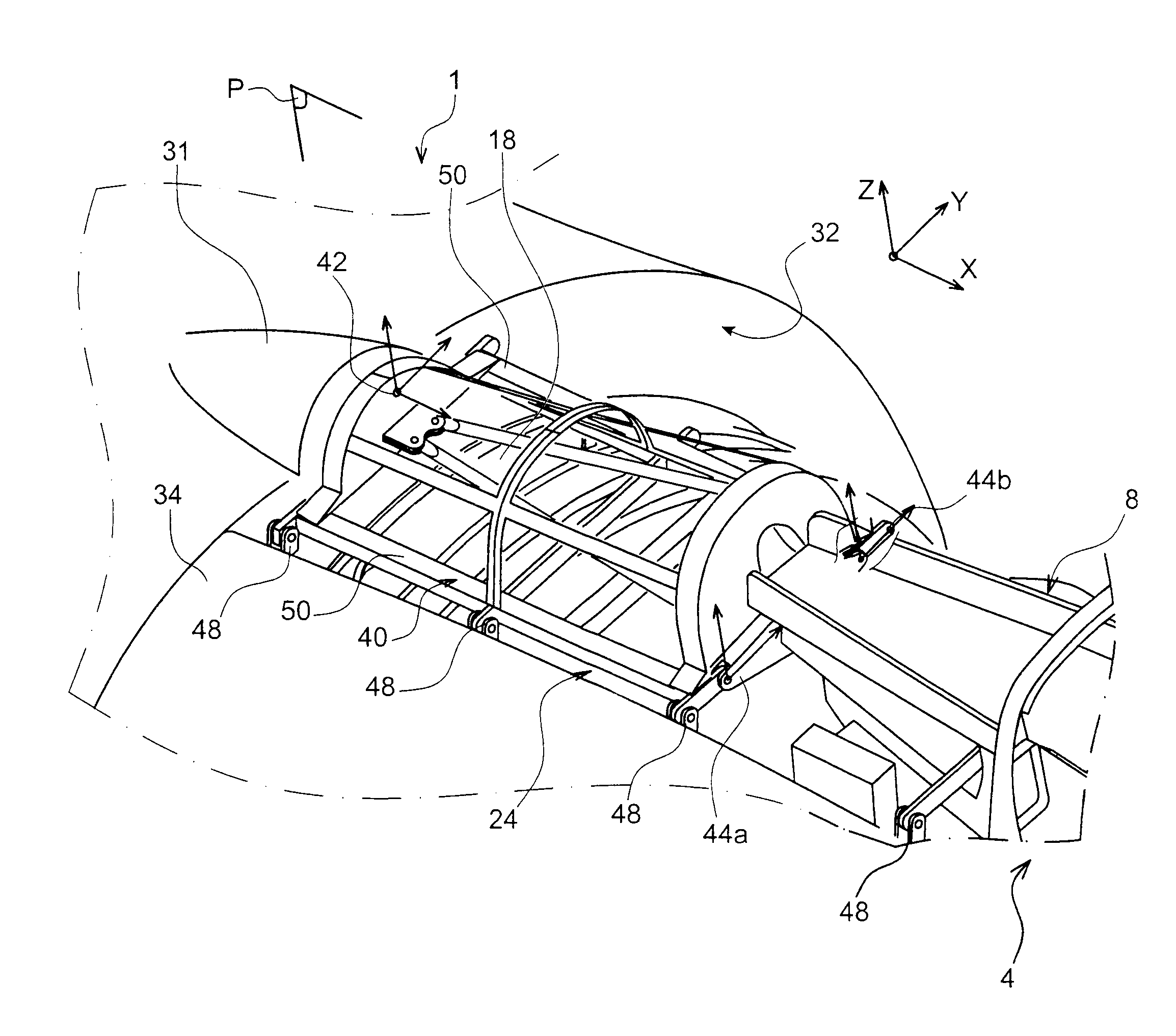 patent showing what's below item 24