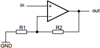 Non-inverting operational amplifier