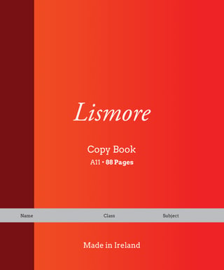 Lismore copy book promotional image