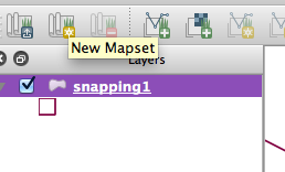 Toolbar selecting GRASS mapset