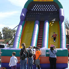 27 foot dual-lane Inflatable slide