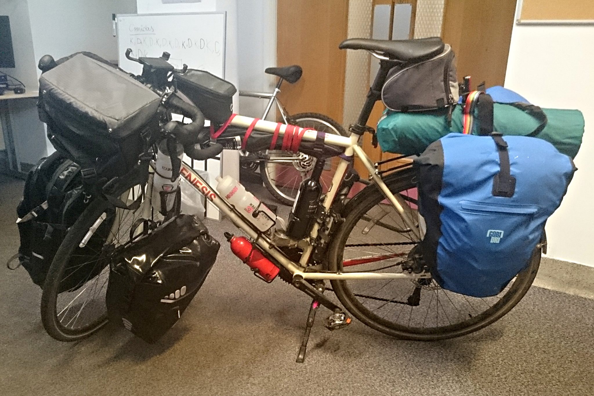 fully laden camping bike