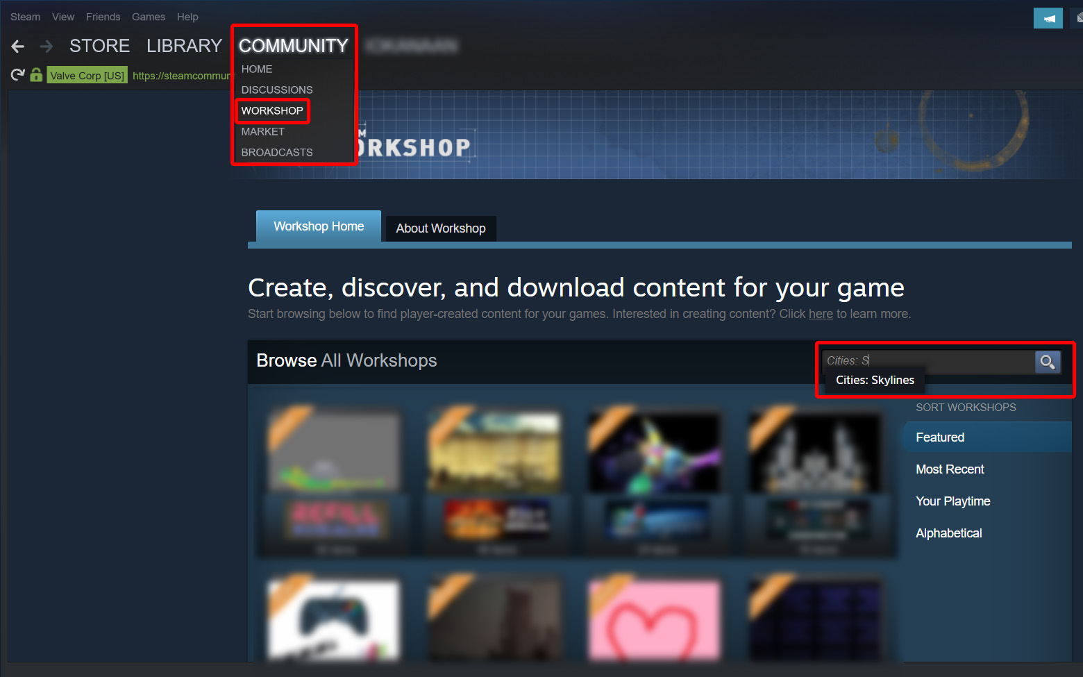 Steam screenshot, showing the first two steps