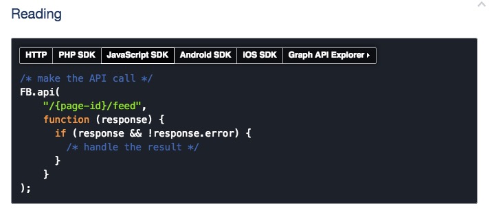 documentação JavaScript SDK