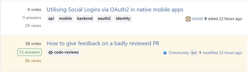 New tags on Software Engineering Stack Exchange