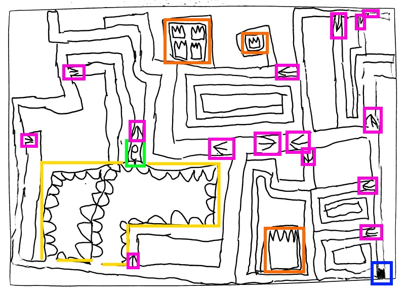 Annotated labyrinth