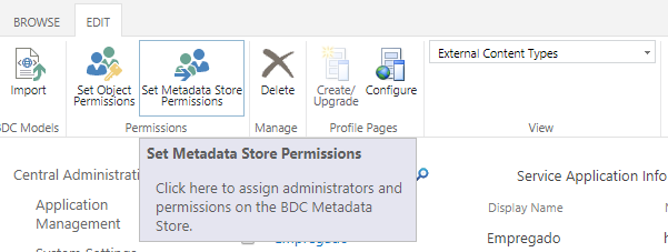 Set Metadata Store Permission