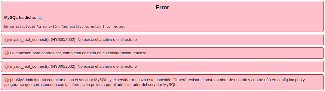 Dejo una captura del error que me arroja.