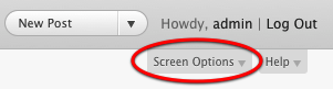 Screen Options