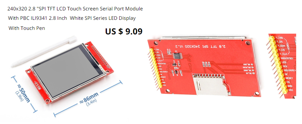 ILI19341 touch screen