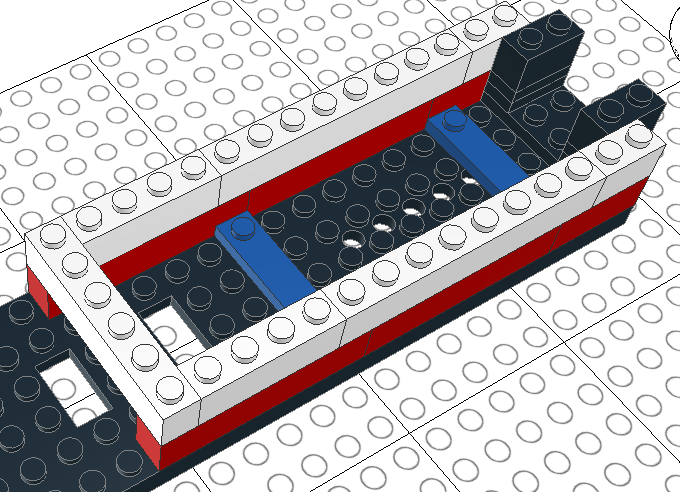 7745 step 4 with 2x8 bricks substituted