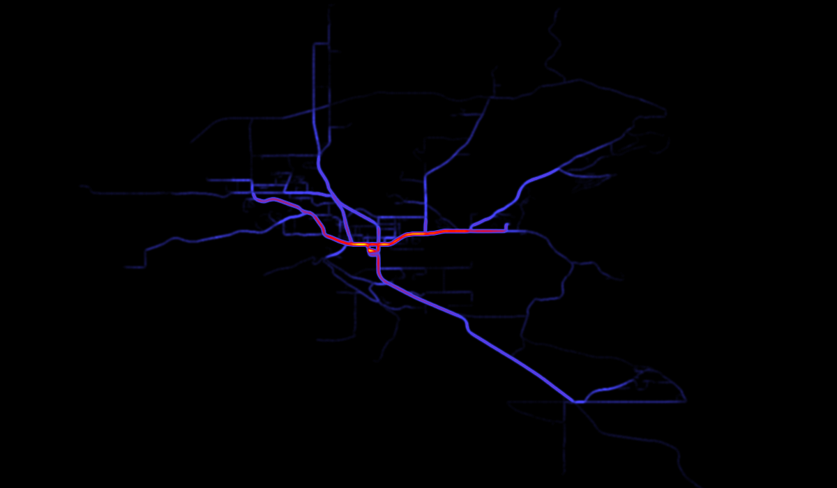 Pizza deliveries heatmap