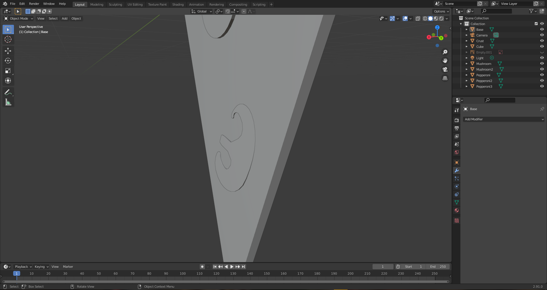 Blender image solid angle view