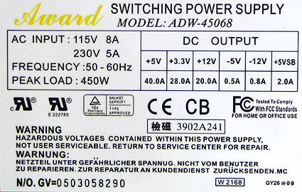 PSU Datasheet