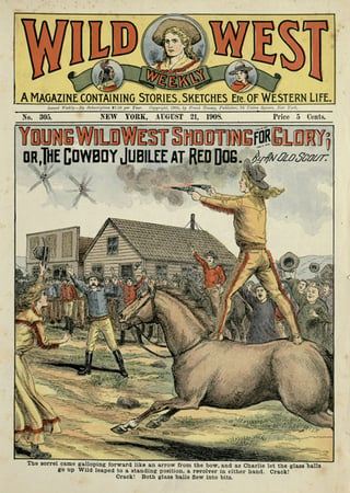 Cover of Wild West Weekly, 1908, from the Baylor University Texas Collection