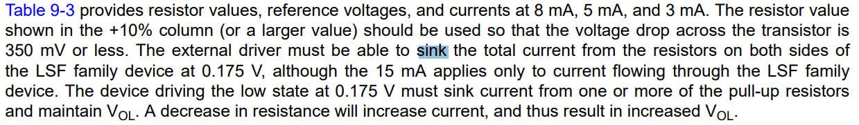 sink current