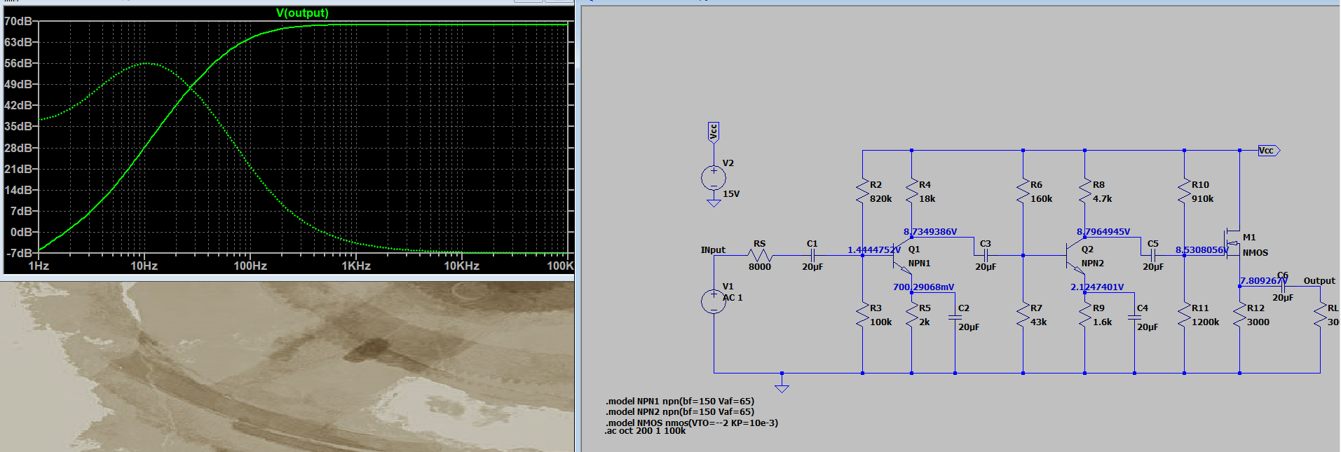 AC at 1 V