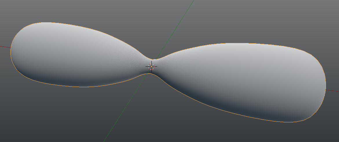 An example of an object across the surface of which spheres should be moving