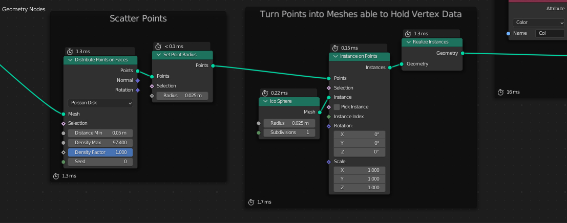 Point setup