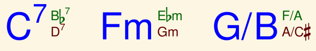 ChordNames, stacked side-by-side