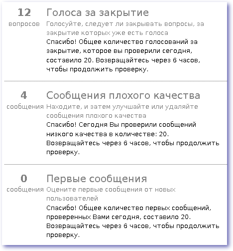 сообщения об исчерпании лимитов