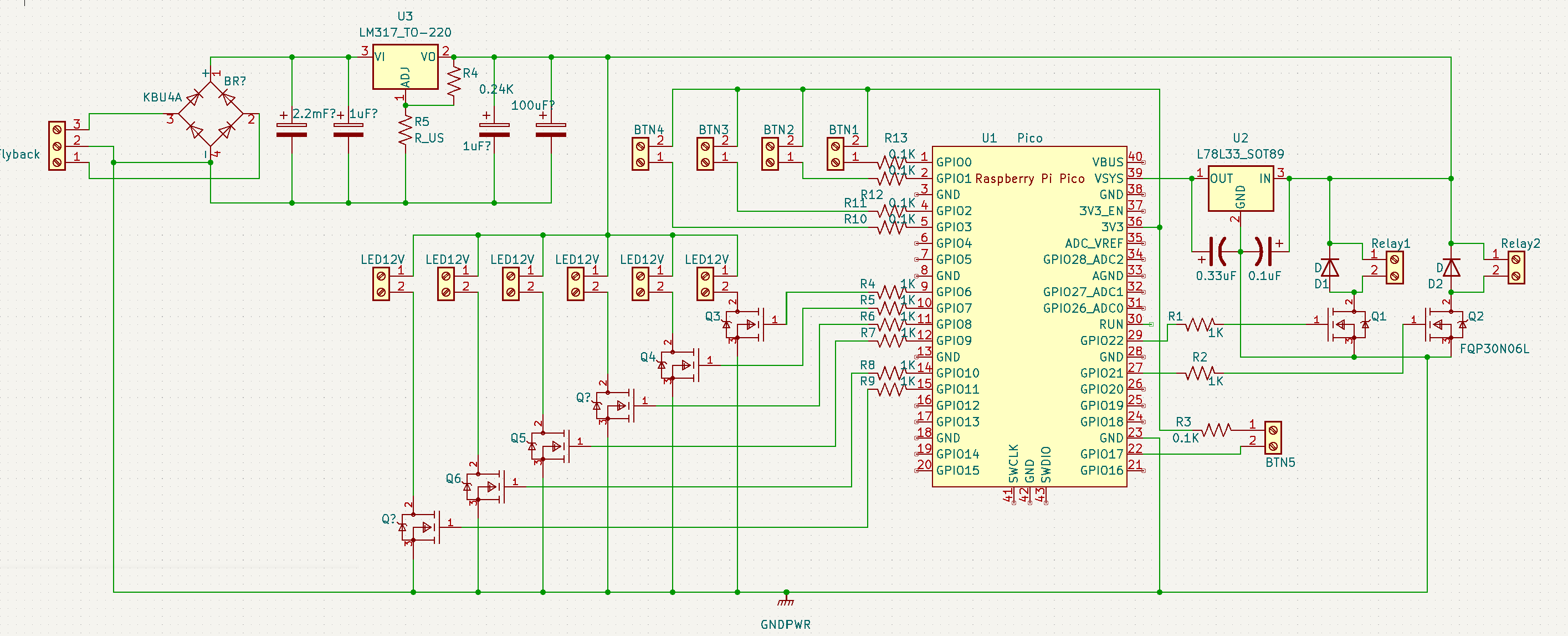 Schematic with Screw Terminals