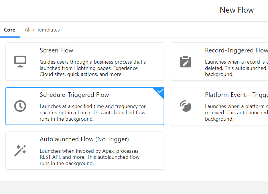 Scheduled triggered flow