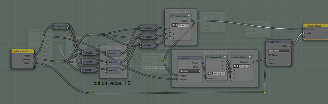 Main node group, "DotMatrix"