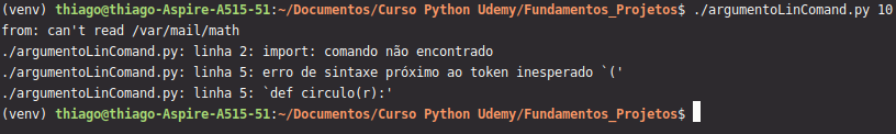 Saida do Pycharm