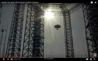 China's Mars lander test