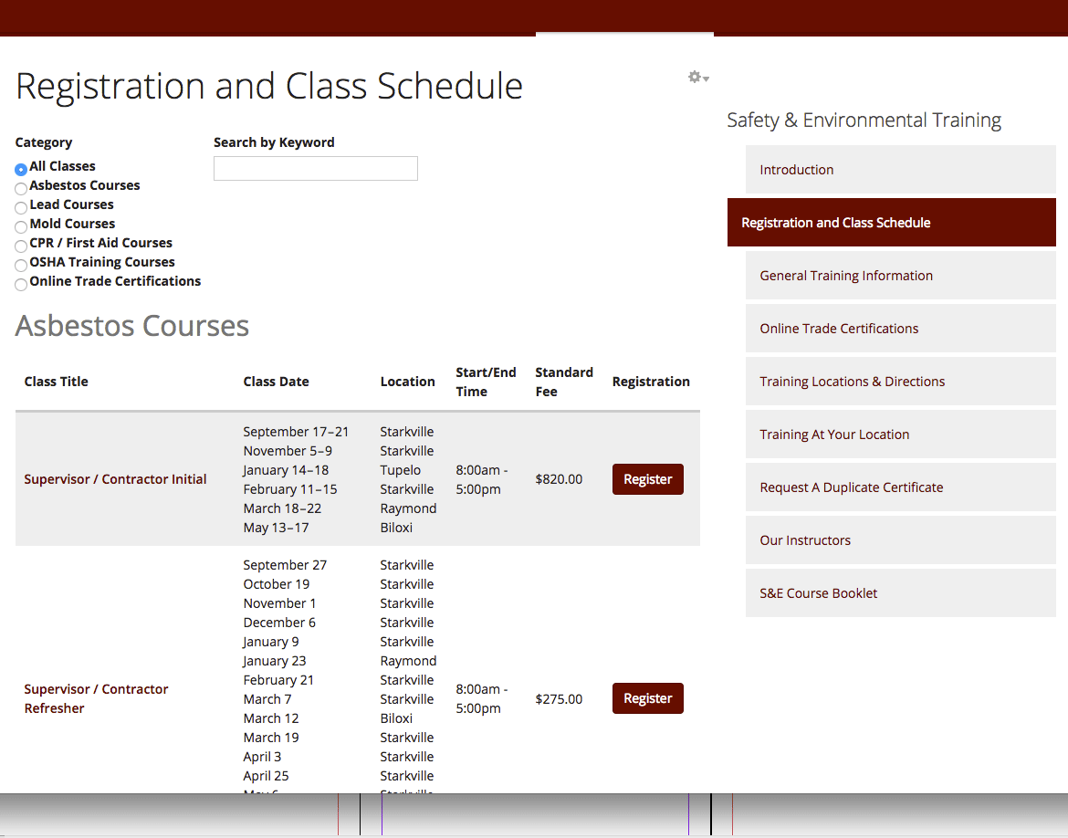 Screenshot of a view using Field Collection