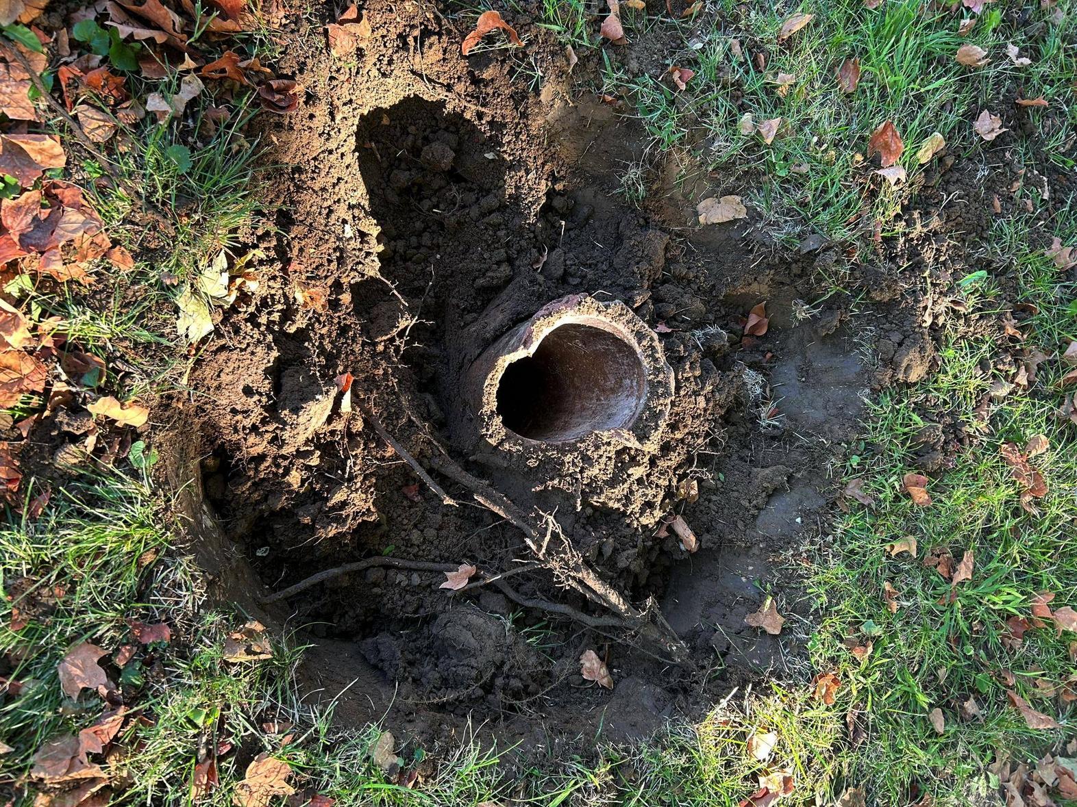 Image of clay pipe cleanout