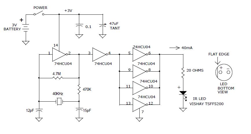 40 khz signal generator schematic