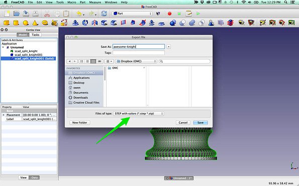 FreeCAD7 export