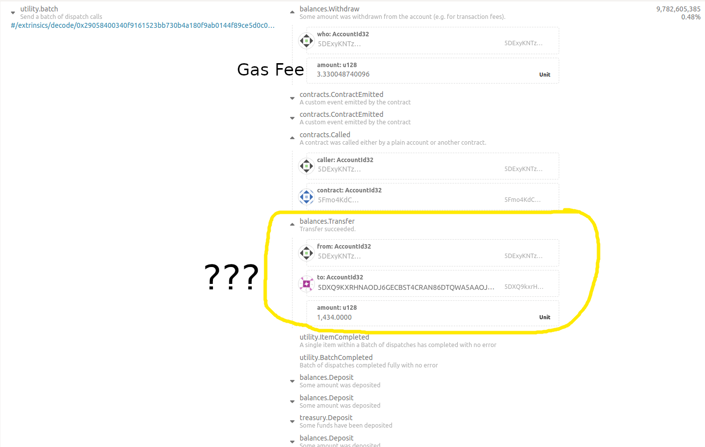 huge unknown balance transfer