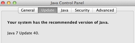 java is up to date