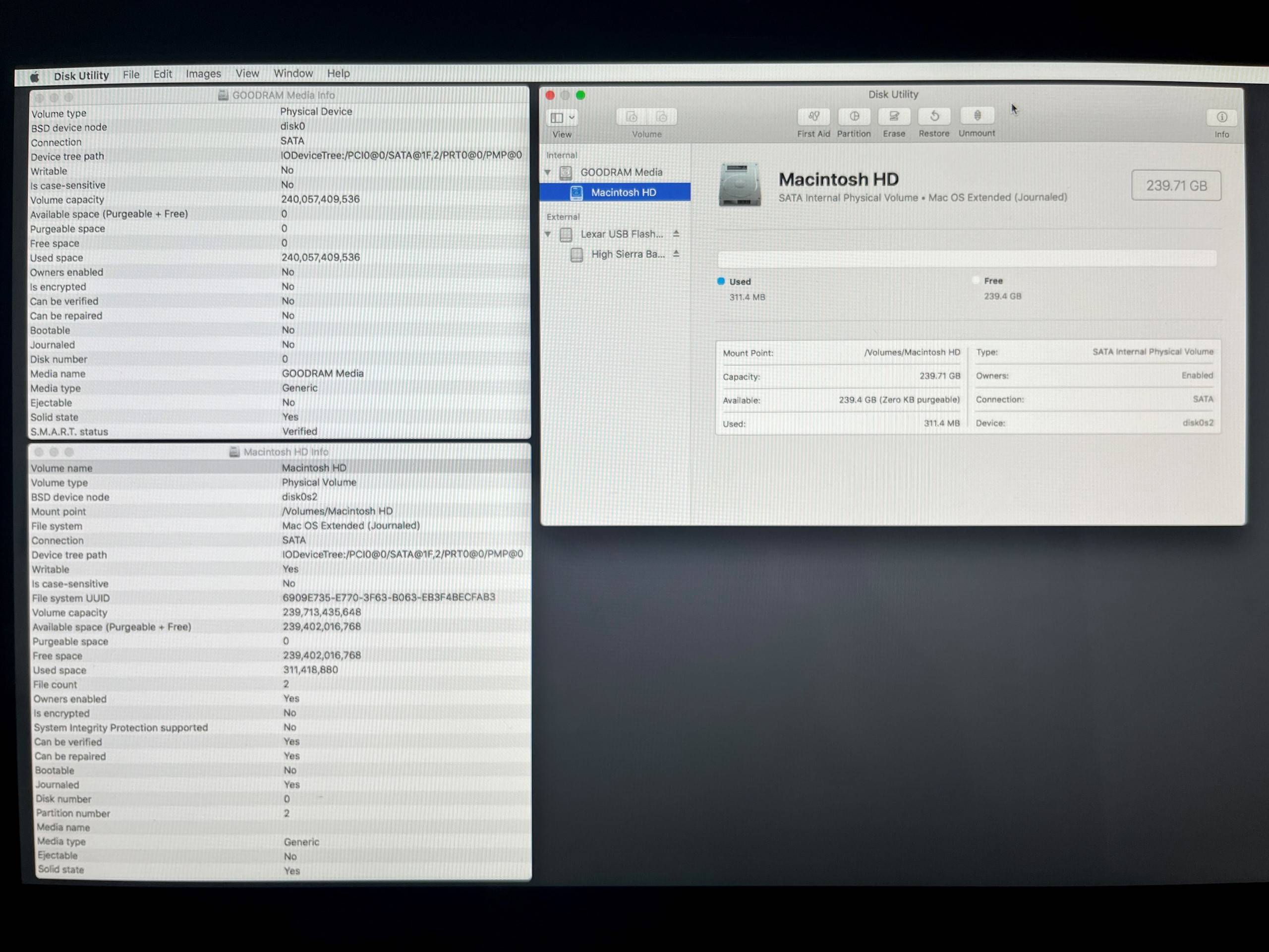 screenshot Disk Utility