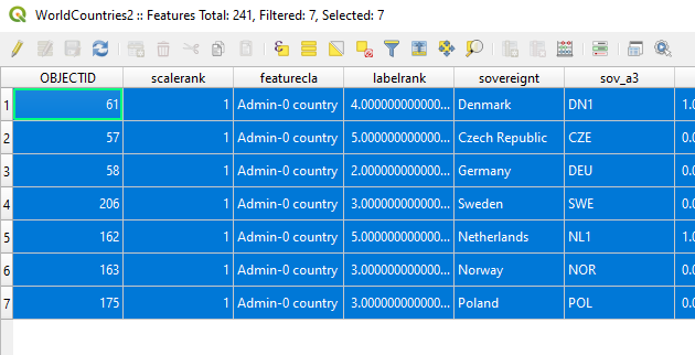 OOTB tool result of 7 intersected records