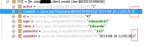 Timestamp do MYSQL sem milésimos.