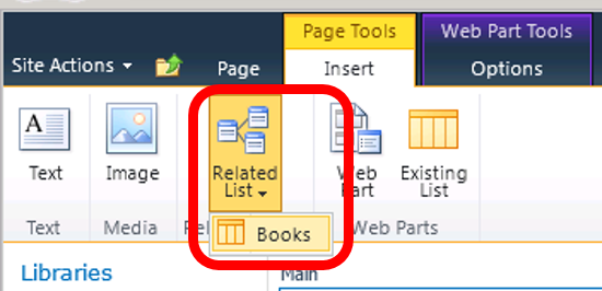 Diagram to add a relational list