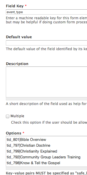 field key