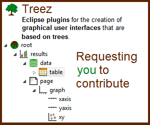 Eclipse plugins for the creation of graphical user interfaces that are based on trees.