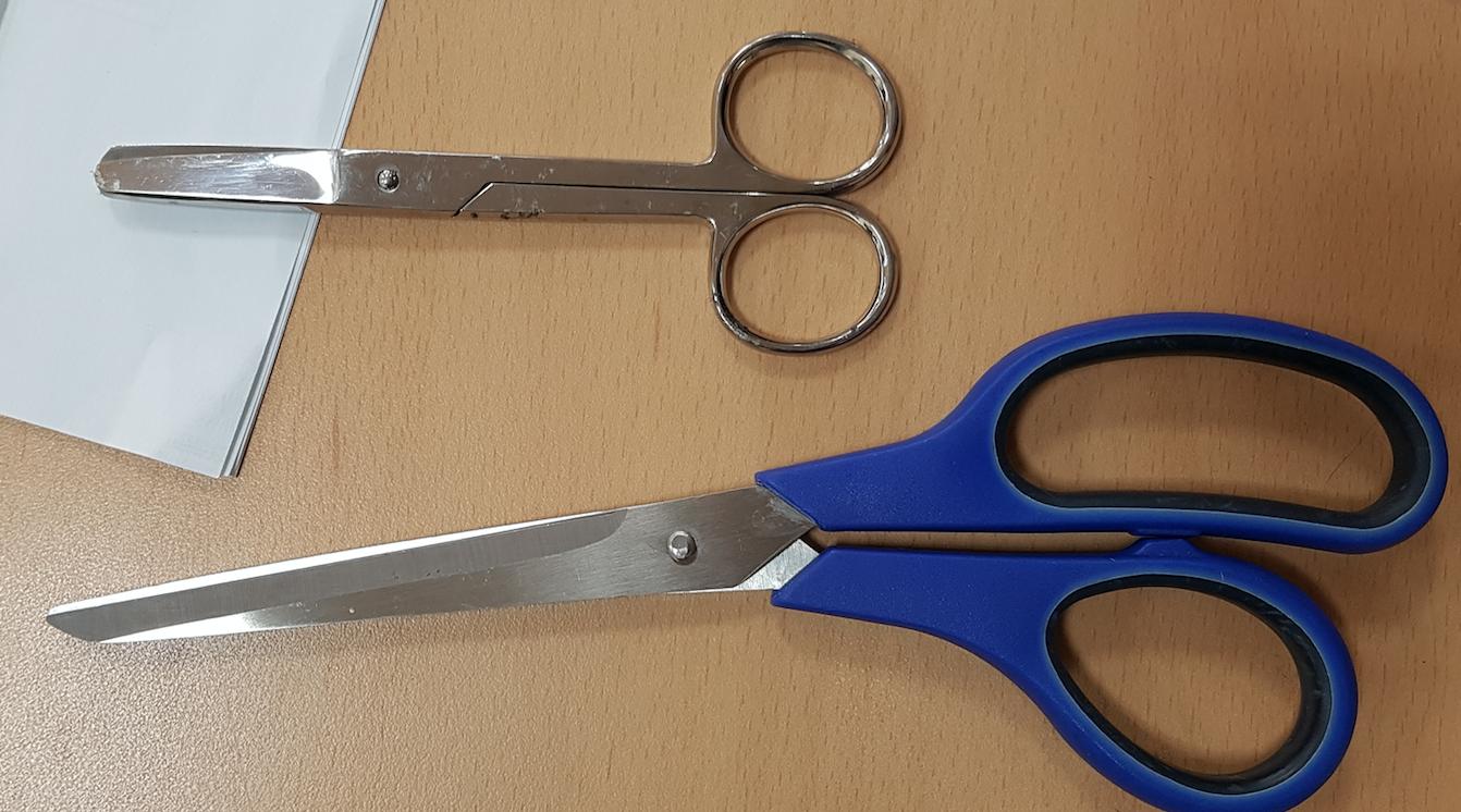 big and small scissors