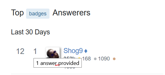 "1 answer provided"