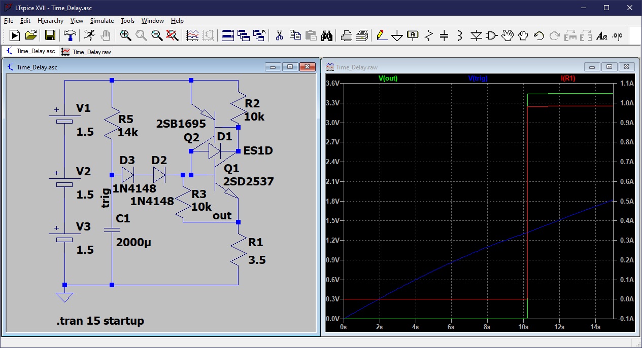 Time delay simulation LTSpice