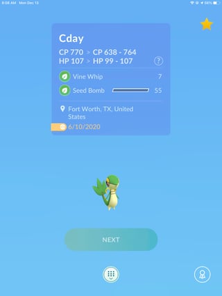 snivy, different CP